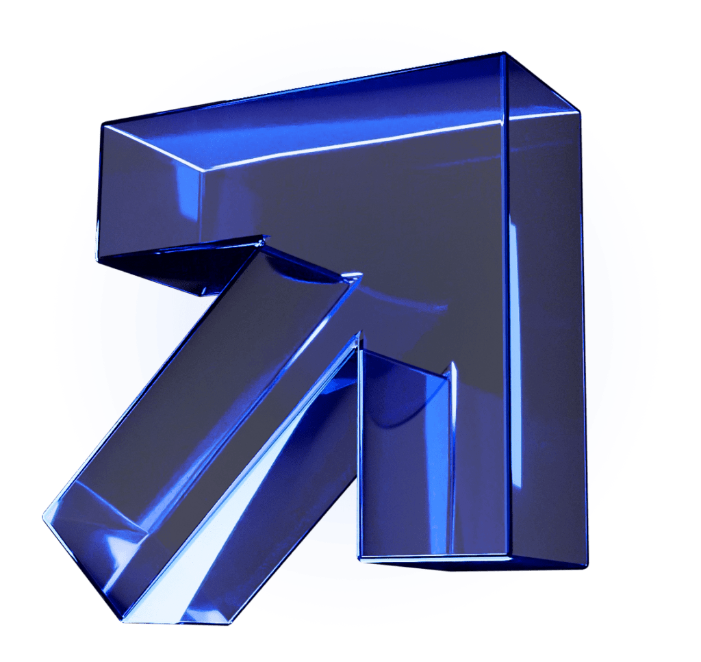 Ícone seta 3d da marca Jump Assessoria